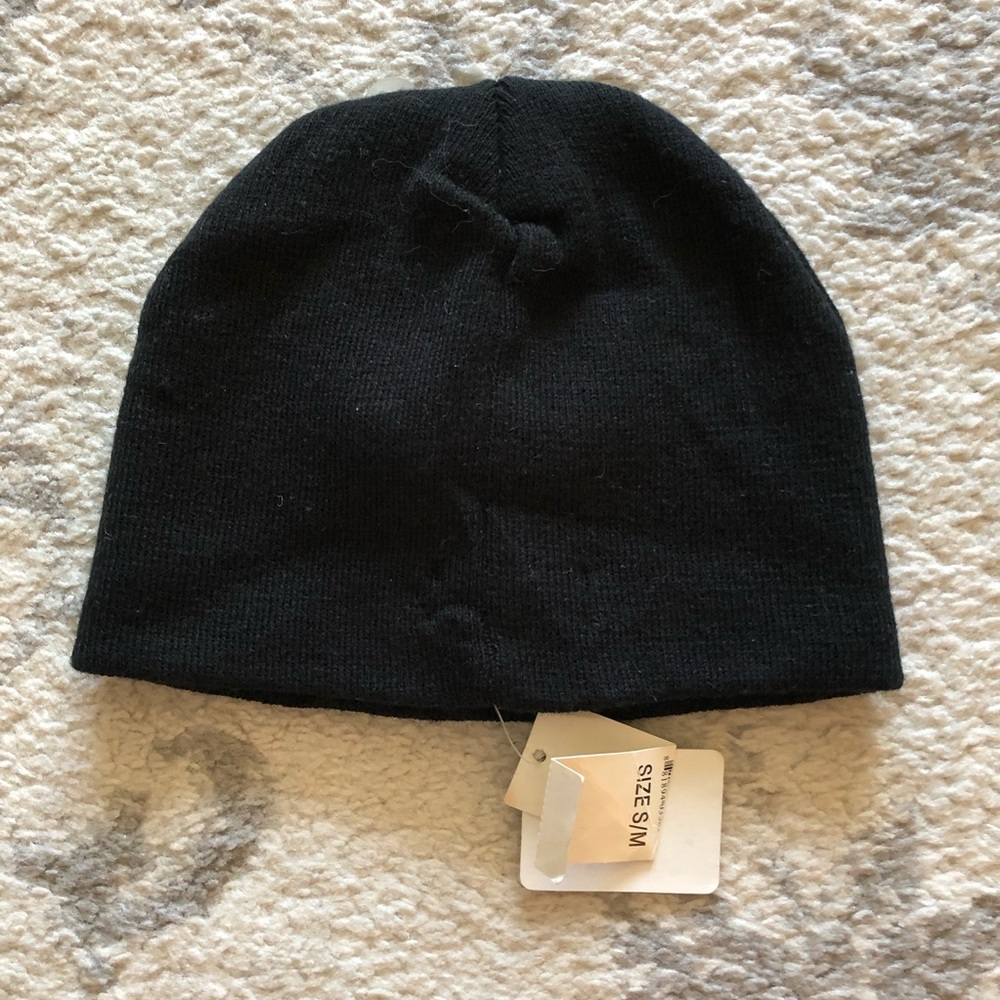 Black & pink Eckō Red knit beanie hat - Picture 3 of 6